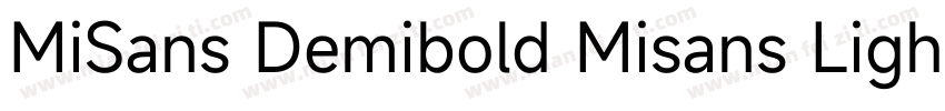 MiSans Demibold Misans Light字体转换